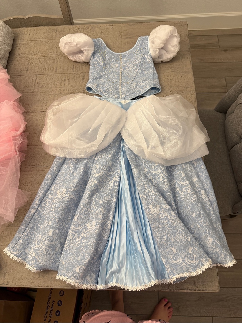 Girls Light Blue Princess Theater Costume Dress - Classic Fairy Tale Gown